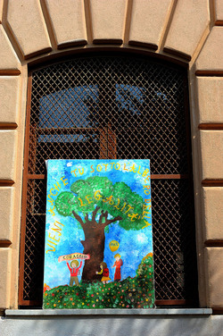 IL MURO DELL ANTIMAFIA e della legalit&agrave; a Partinico in Sicilia. Fotografie di Giulio Azzarello &copy;2014.