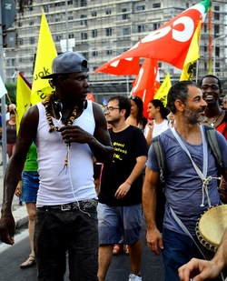 MIGRANTI manifestazione. Fotografie di Giulio Azzarello &copy;2018.