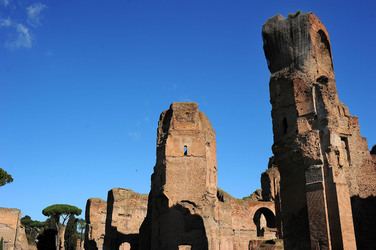 LE TERME DI CARACALLA a Roma visioni panoramiche o particolari. Fotografie di Giulio Azzarello &copy;2014.