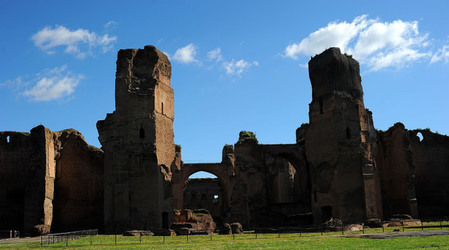 LE TERME DI CARACALLA a Roma visioni panoramiche o particolari. Fotografie di Giulio Azzarello &copy;2014.