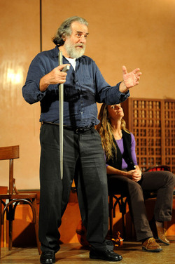 CARLO MAGNO spettacolo epico di e con Mimmo Cuticchio. Fotografie di Giulio Azzarello &copy;2014.