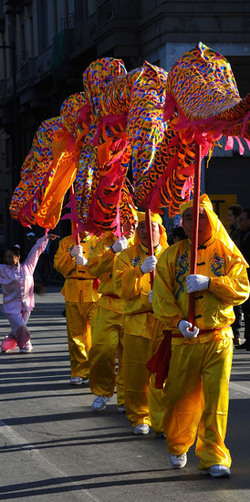 CAPODANNO CINESE panoramiche e particolari. Fotografie di Giulio Azzarello &copy;2014.