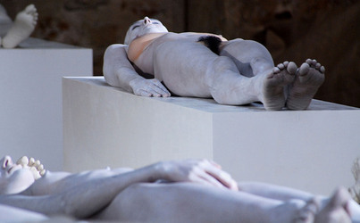 VANESSA BEECROFT allo Spasimo di Palermo alcuni momenti. Fotografie di Giulio Azzarello &copy;2014.