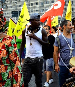 MIGRANTI manifestazione. Fotografie di Giulio Azzarello &copy;2018.