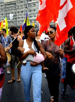 MIGRANTI manifestazione. Fotografie di Giulio Azzarello &copy;2018.