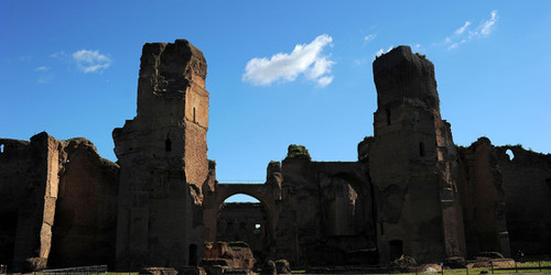 LE TERME DI CARACALLA a Roma visioni panoramiche o particolari. Fotografie di Giulio Azzarello &copy;2014.
