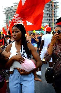 MIGRANTI manifestazione. Fotografie di Giulio Azzarello &copy;2018.