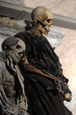 LE CATACOMBE dei cappuccini a Palermo in Sicilia. Fotografie di Giulio Azzarello &copy;2014.