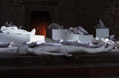 VANESSA BEECROFT allo Spasimo di Palermo alcuni momenti. Fotografie di Giulio Azzarello &copy;2014.