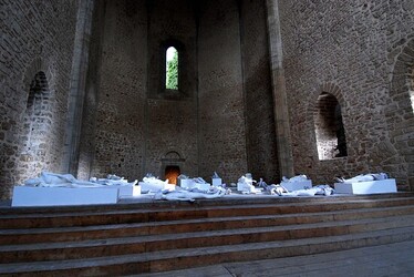 VANESSA BEECROFT allo Spasimo di Palermo alcuni momenti. Fotografie di Giulio Azzarello &copy;2014.