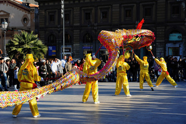 CAPODANNO CINESE panoramiche e particolari. Fotografie di Giulio Azzarello &copy;2014.