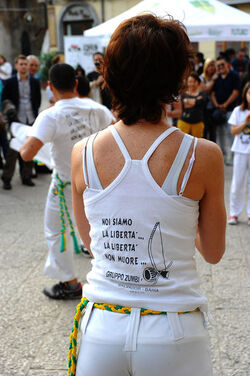 DANZE BRASILIANE E DANZATORI MULTIETNICI a Monreale in Sicilia. Fotografie di Giulio Azzarello &copy;2014.