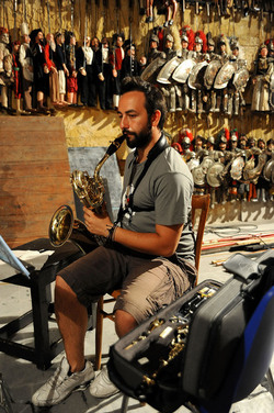 GIACOMO CUTICCHIO e il suo ensemble musicale. Fotografie di Giulio Azzarello &copy;2014.