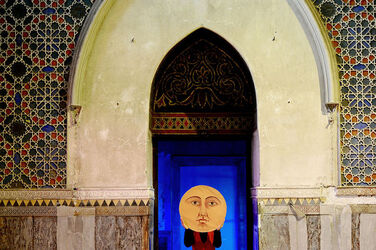 Mimmo Cuticchio in un suo spettacolo. Fotografie di Giulio Azzarello &copy;2017.