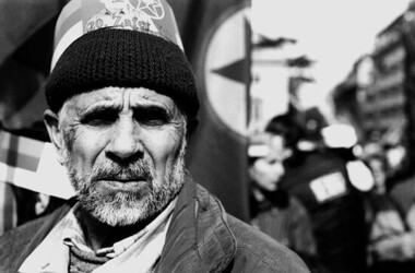 MANIFESTAZIONE per la pace nel curdistan turco. Fotografie di Giulio Azzarello &copy;2014.
