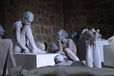 VANESSA BEECROFT allo Spasimo di Palermo alcuni momenti. Fotografie di Giulio Azzarello &copy;2014.