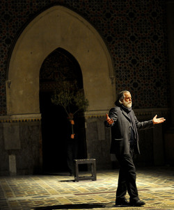 Mimmo Cuticchio in un suo spettacolo. Fotografie di Giulio Azzarello &copy;2017.