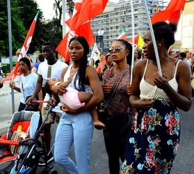 MIGRANTI manifestazione. Fotografie di Giulio Azzarello &copy;2018.