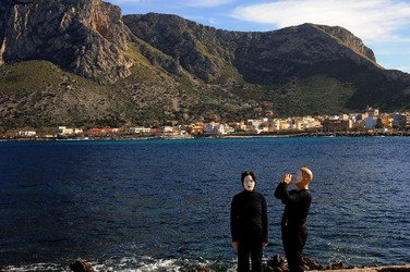 DARIO FERRARI E NINA LOMBARDINO attori italiani. Fotografie di Giulio Azzarello &copy;2014.