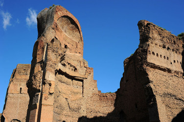 LE TERME DI CARACALLA a Roma visioni panoramiche o particolari. Fotografie di Giulio Azzarello &copy;2014.