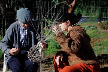 CESTO tipico tradizionale siciliano impagliato. Fotografie di Giulio Azzarello &copy;2014.