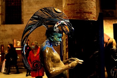 VENEZIA installazione nigeriana inizio Arsenale. Biennale Arch. Cont.. Fotografie di Giulio Azzarello &copy;2022.