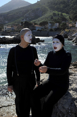 DARIO FERRARI E NINA LOMBARDINO attori italiani. Fotografie di Giulio Azzarello &copy;2014.