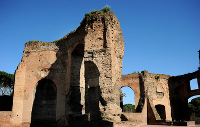 LE TERME DI CARACALLA a Roma visioni panoramiche o particolari. Fotografie di Giulio Azzarello &copy;2014.