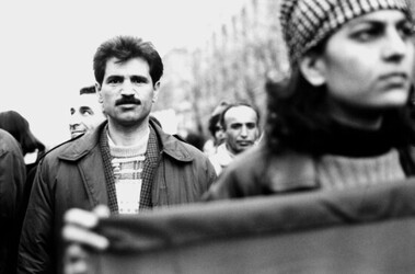 MANIFESTAZIONE per la pace nel curdistan turco. Fotografie di Giulio Azzarello &copy;2014.