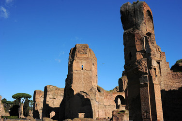 LE TERME DI CARACALLA a Roma visioni panoramiche o particolari. Fotografie di Giulio Azzarello &copy;2014.