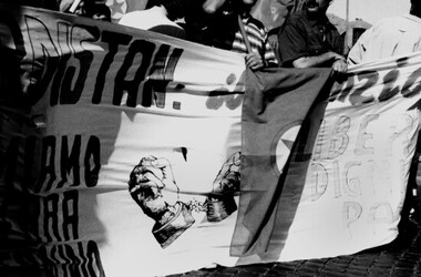 MANIFESTAZIONE per la pace nel curdistan turco. Fotografie di Giulio Azzarello &copy;2014.
