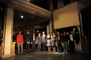 HAROLD PINTER drammaturgo inglese al teatro Candelai di Palermo. Fotografie di Giulio Azzarello ©2014. HAROLD PINTER drammaturgo inglese al teatro Candelai di Palermo. Fotografie di Giulio Azzarello ©2014.