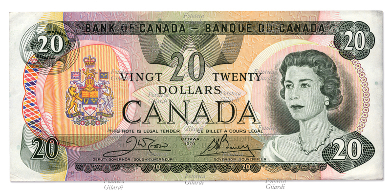 MONETE Banconota da 20 dollari canadesi, con l\