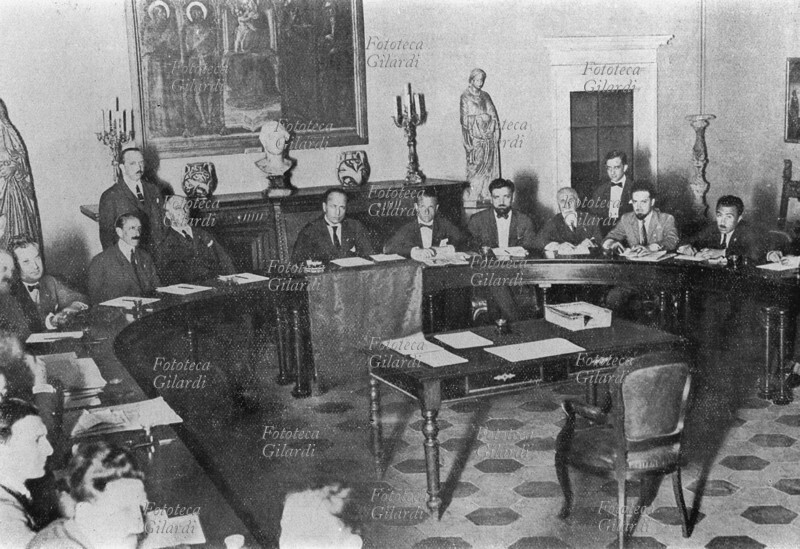 FASCISMO La prima riunione del Gran Consiglio del Fascismo. Italia, 1922.