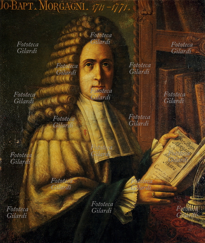 Giovanni Battista Morgagni (1682-1771) doctor and anatomist, considered the founder of the pathological anatomy in its contemporary form. portrait to the leggio, s.d.
