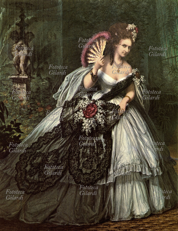 Virginia OLDOINI (1837-1899) La contessa di Castiglione, famosa bellezza fiorentina, in un ritratto a figura intera. Tra i suoi numerosi amanti vengono citati anche Napoleone III ed i fratelli Alphonse e Gustave von Rothschild.