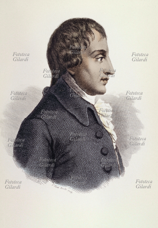 Giovan Battista PERGOLESI (1710-1736) Giovanni Battista Draghi detto P., compositore italiano. Ritratto in una incisione colorata della prima metà del XIX secolo