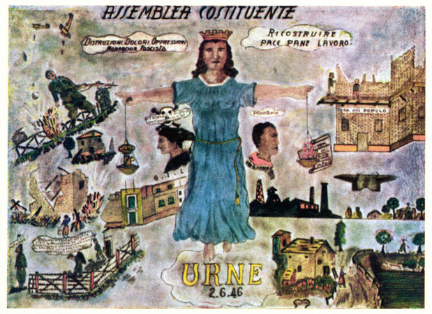 L ITALIA DELLA COSTITUENTE CARTOLINA POSTALE