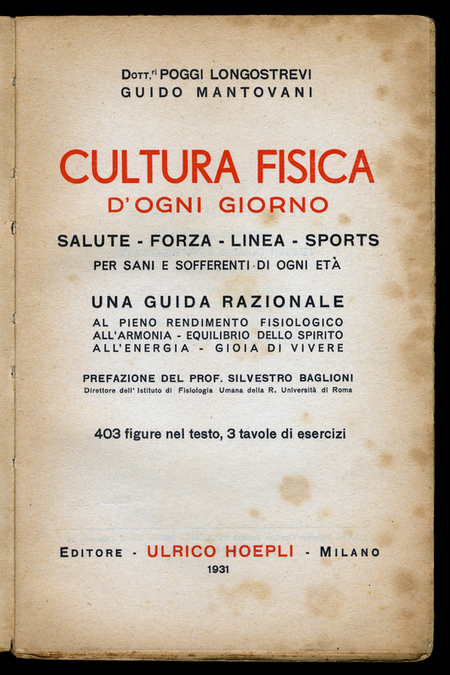 FRONTESPIZIO CULTURA FISICA FRONTESPIZIO CULTURA FISICA