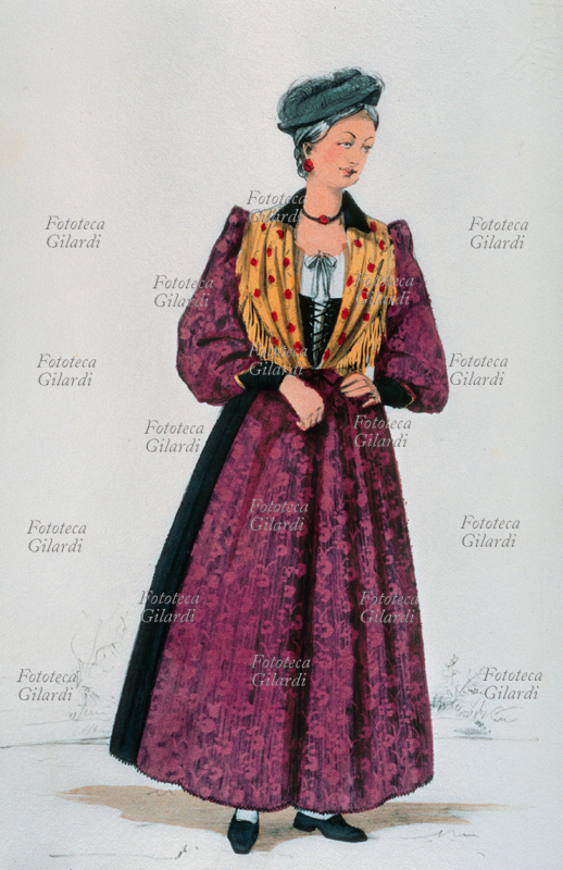 GROSIO (Sondrio) costume tradizionale femminile. Tavola n. 24 da \