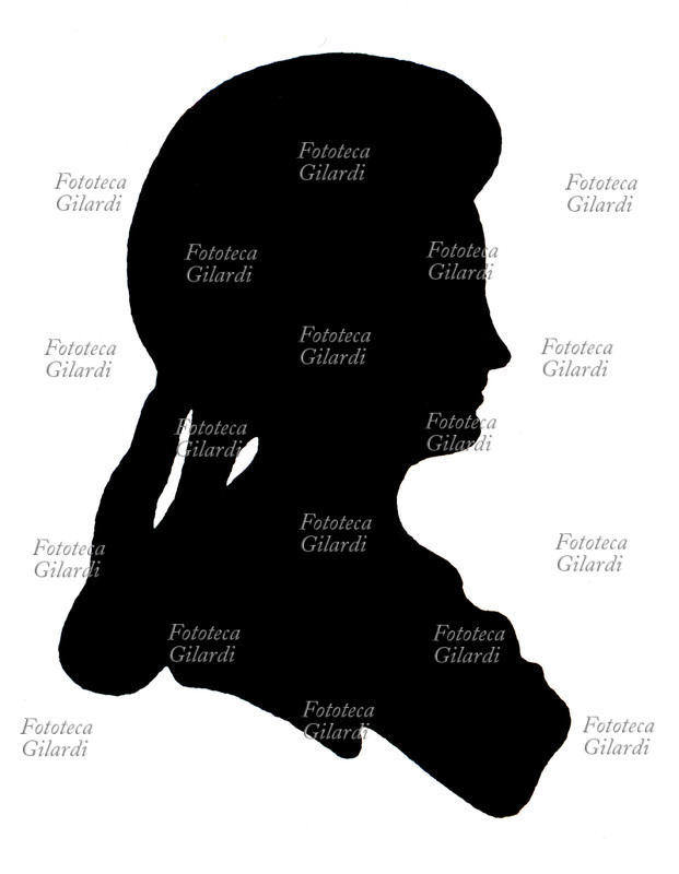 MOZART La contessa di Almaviva. Silhouette raffigurante il personaggio dell\