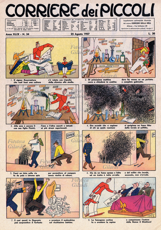 BONAVENTURA le avventure del Signor Bonaventura in prima pagina, disegni di Sergio Tofano (1886-1973) in arte \