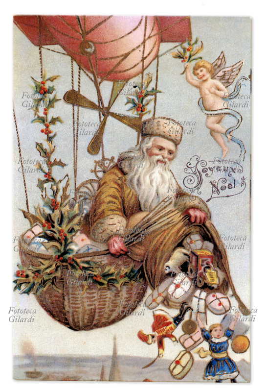 NATALE - Babbo Natale distribuisce doni dall\