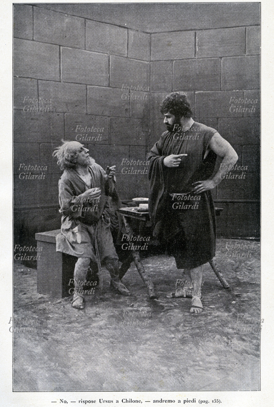 QUO VADIS? "- No, - rispose Ursus a Chilone, - andremo a piedi". Quadro fotografico tratto dal romanzo dello scrittore e giornalista polacco Henryk Sienkiewicz (5 maggio 1846 – 15 novembre 1916), pubblicato nel 1896, che valse all\