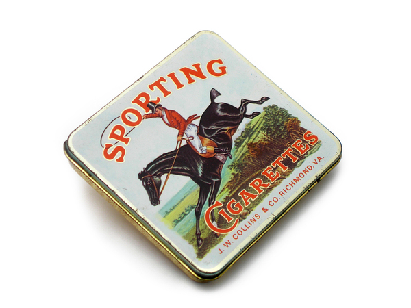 SCATOLA DI LATTA LITOGRAFATA SPORTING CIGARETTES