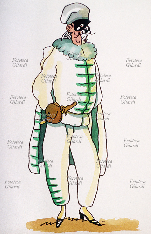 Brighella MASKS, mask of the Commedia dell\