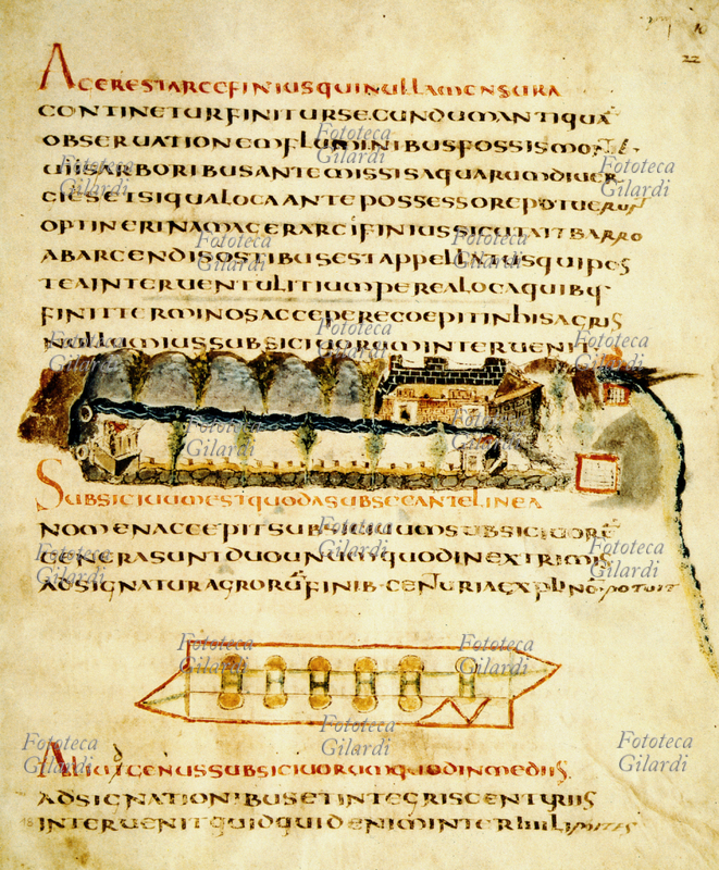 PALEOGRAFIA codice miniato, le immagini riproducono: in alto, un\