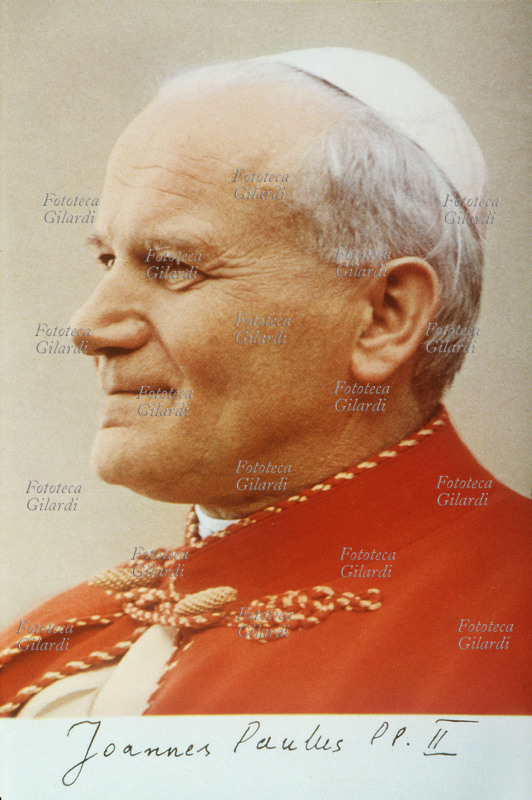 PAPA GIOVANNI PAOLO II (Karol Wojtyla) È il 263° Successore di Pietro. Cartolina devozionale fototipografica (quadricromia) con firma, emessa per la sua nomina a Pontefice avvenuta il 16 ottobre 1978