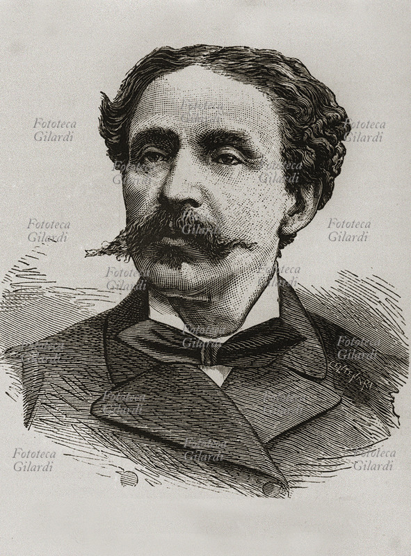 Domenico FARINI (1834-1900) ritratto in una incisione. Eletto deputato nel 1859 all\