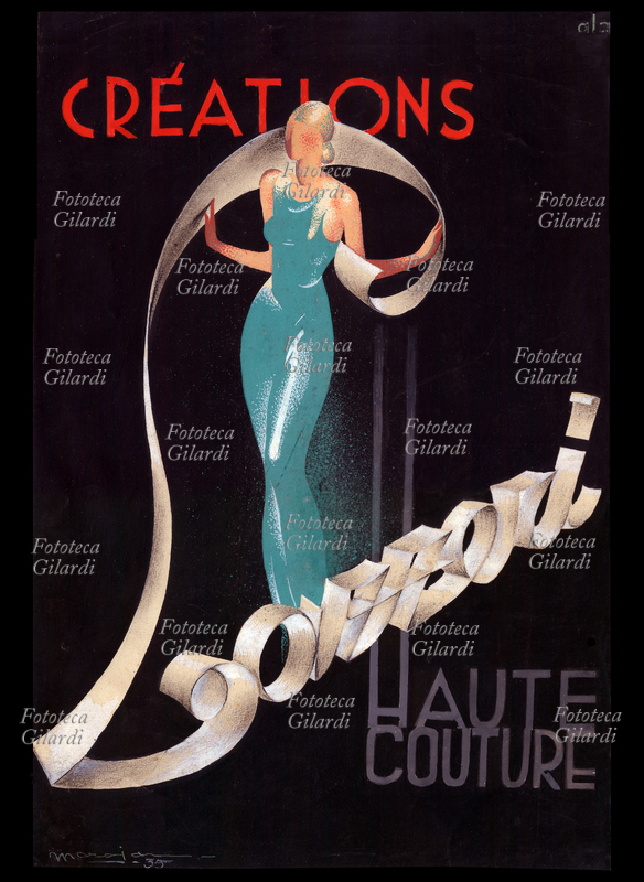 Libico MARAJA (1912-1983) pittore, disegnatore e illustratore italiano; cartello pubblicitario \